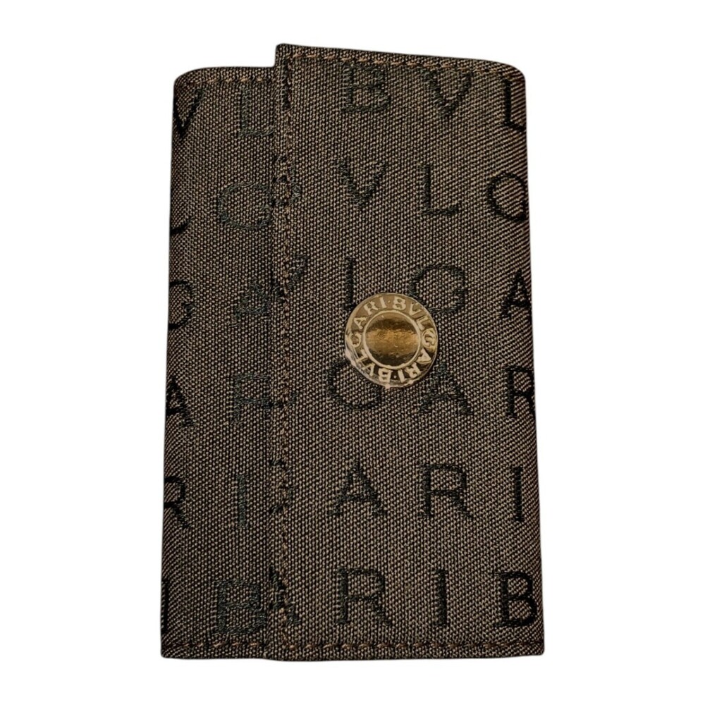 Bulgari BVLGARI Key Case Logo Mania 6-ring Canvas Leather Plated 22598